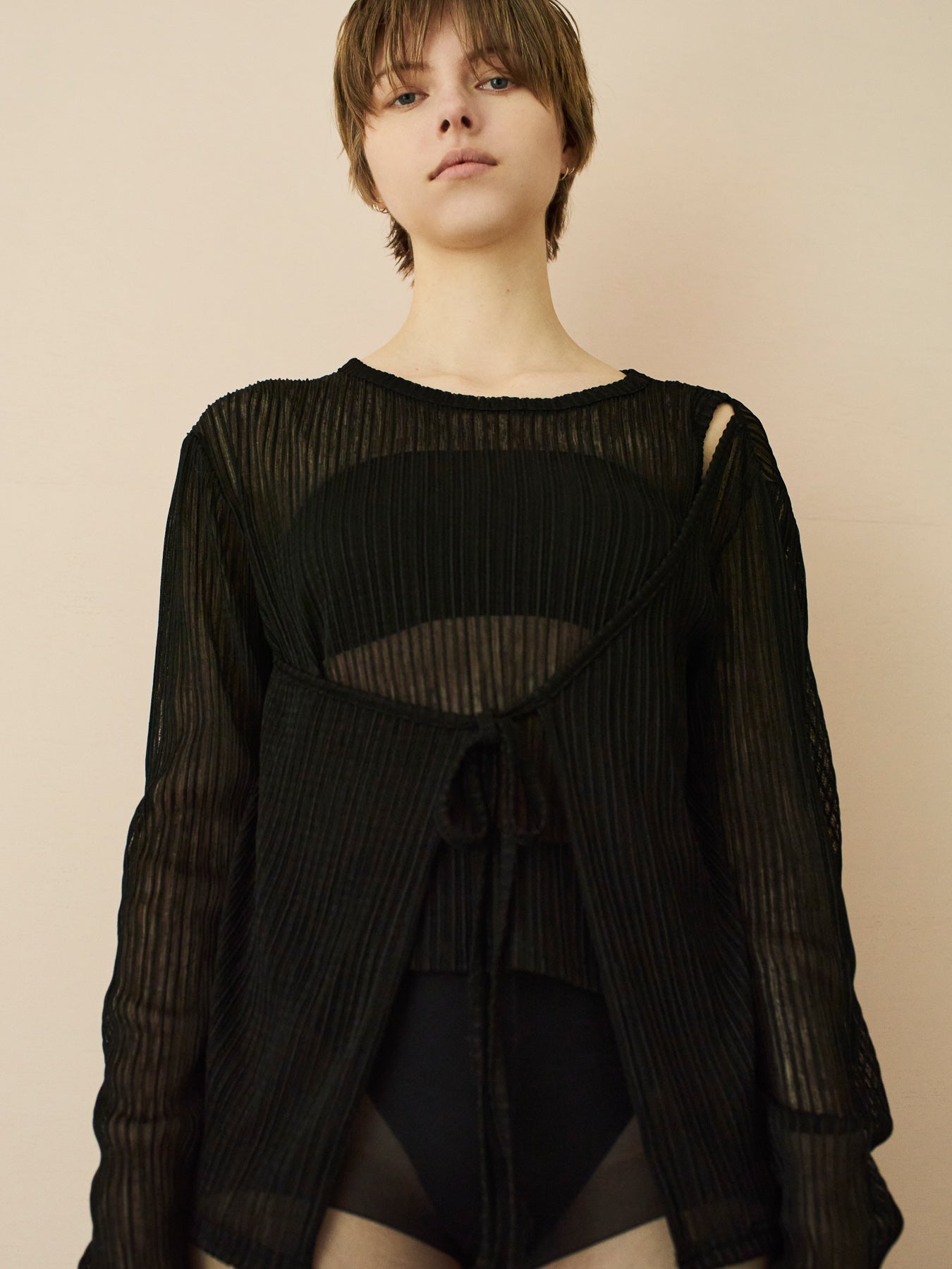 random pleats tops (japan made)