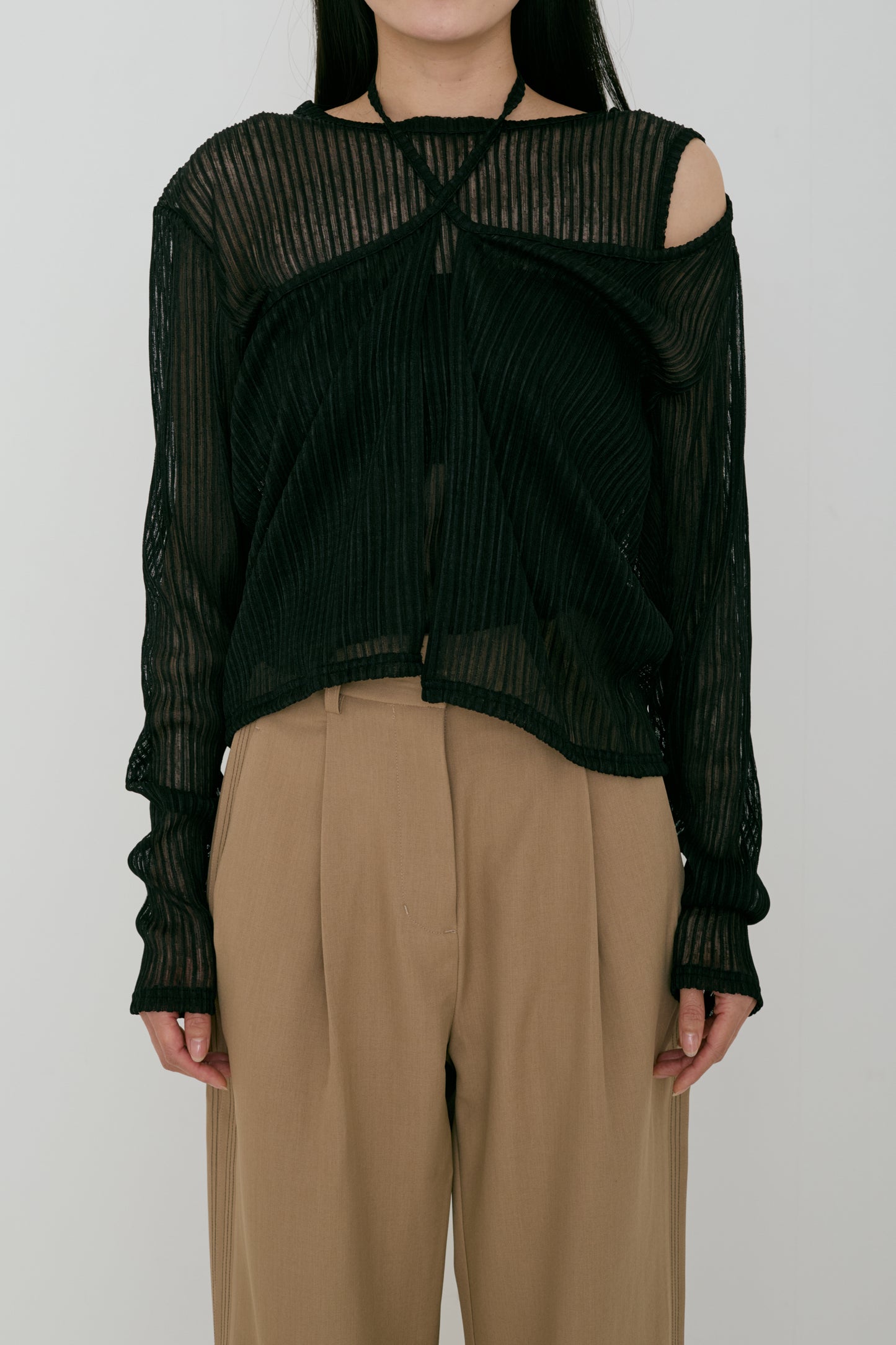 random pleats tops (japan made)