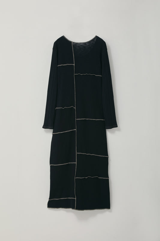 patchwork slit dress