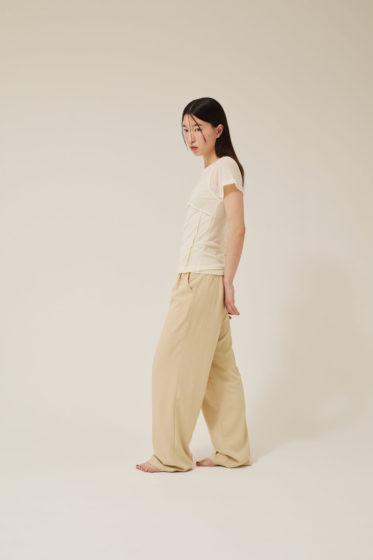 <Re stock > basic asymmetry pants