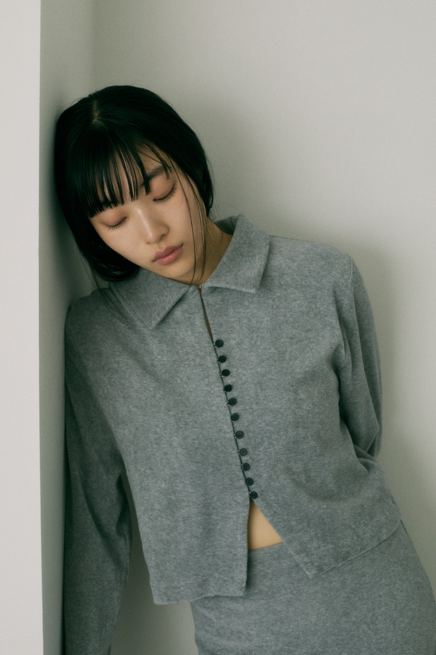 <Re stock > Pile fabric shirt tops