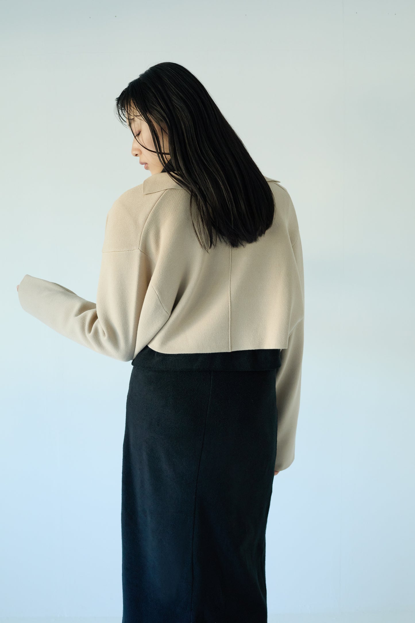 <re stock> jacquard knit jacket</re>