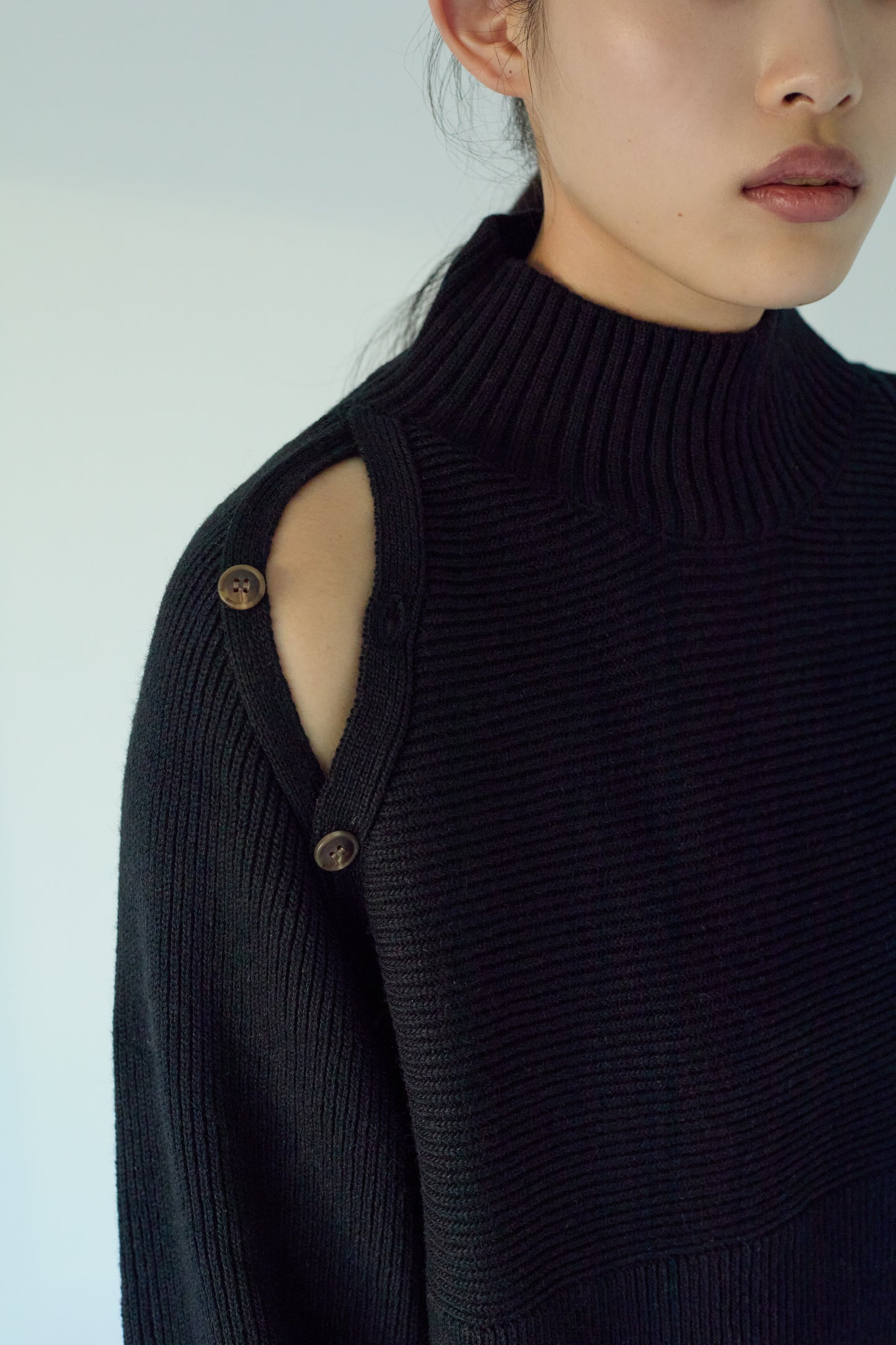 <re stock> 2way shoulder knit tops</re>