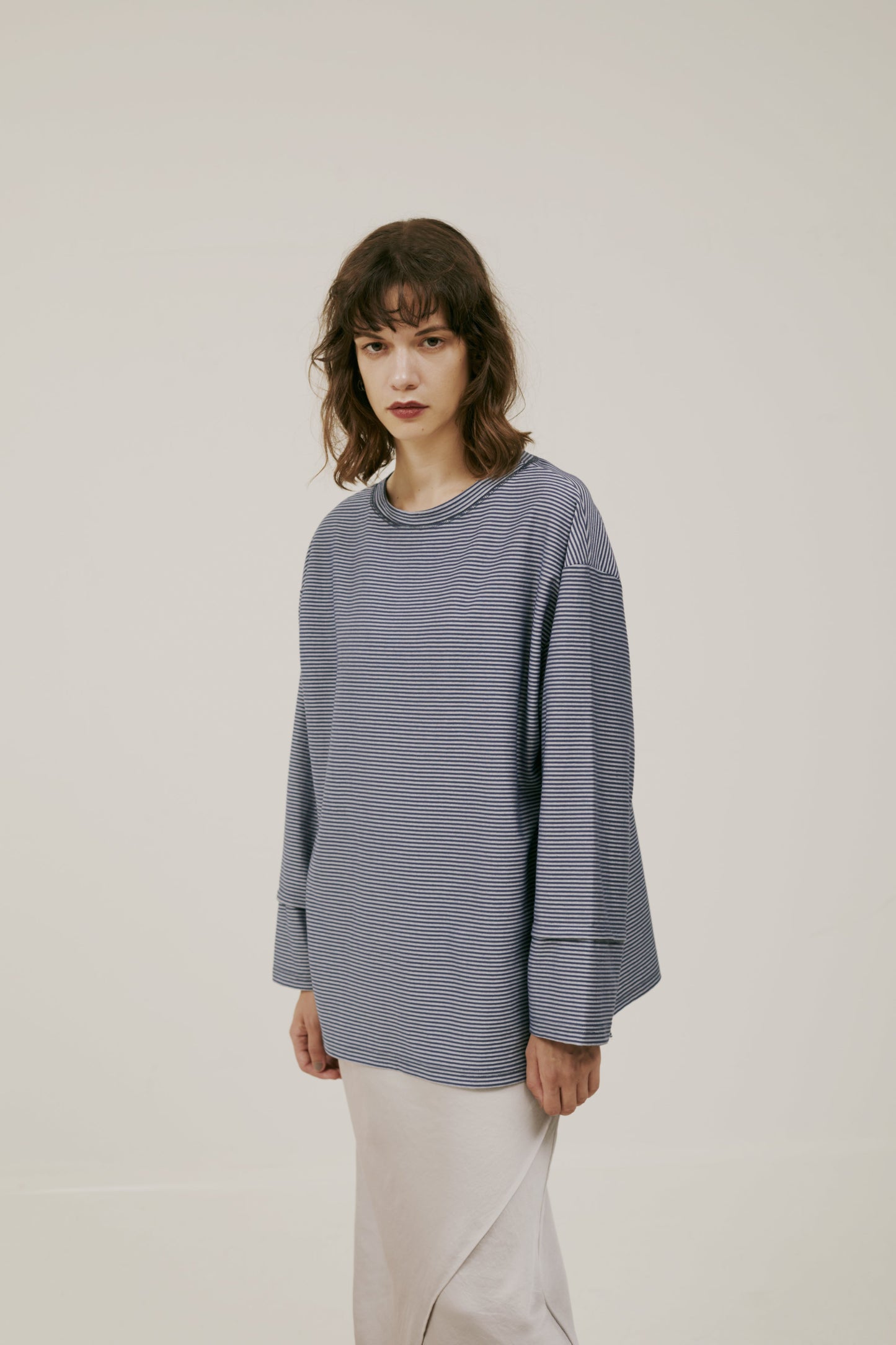 <re stock> drop shoulder border tops</re>