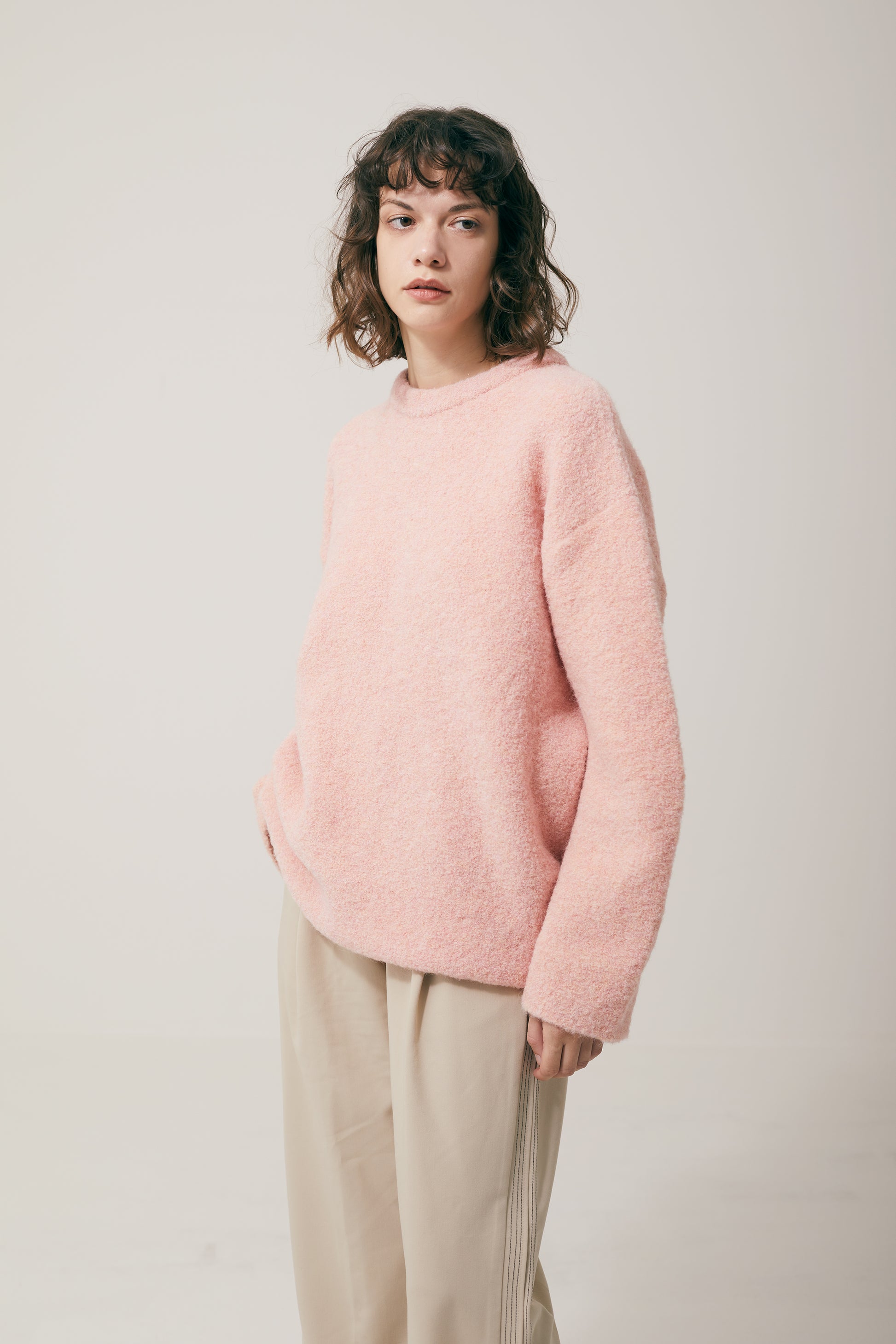 alpaka basic color knit pink Aliaalpaka - ニット/セーター