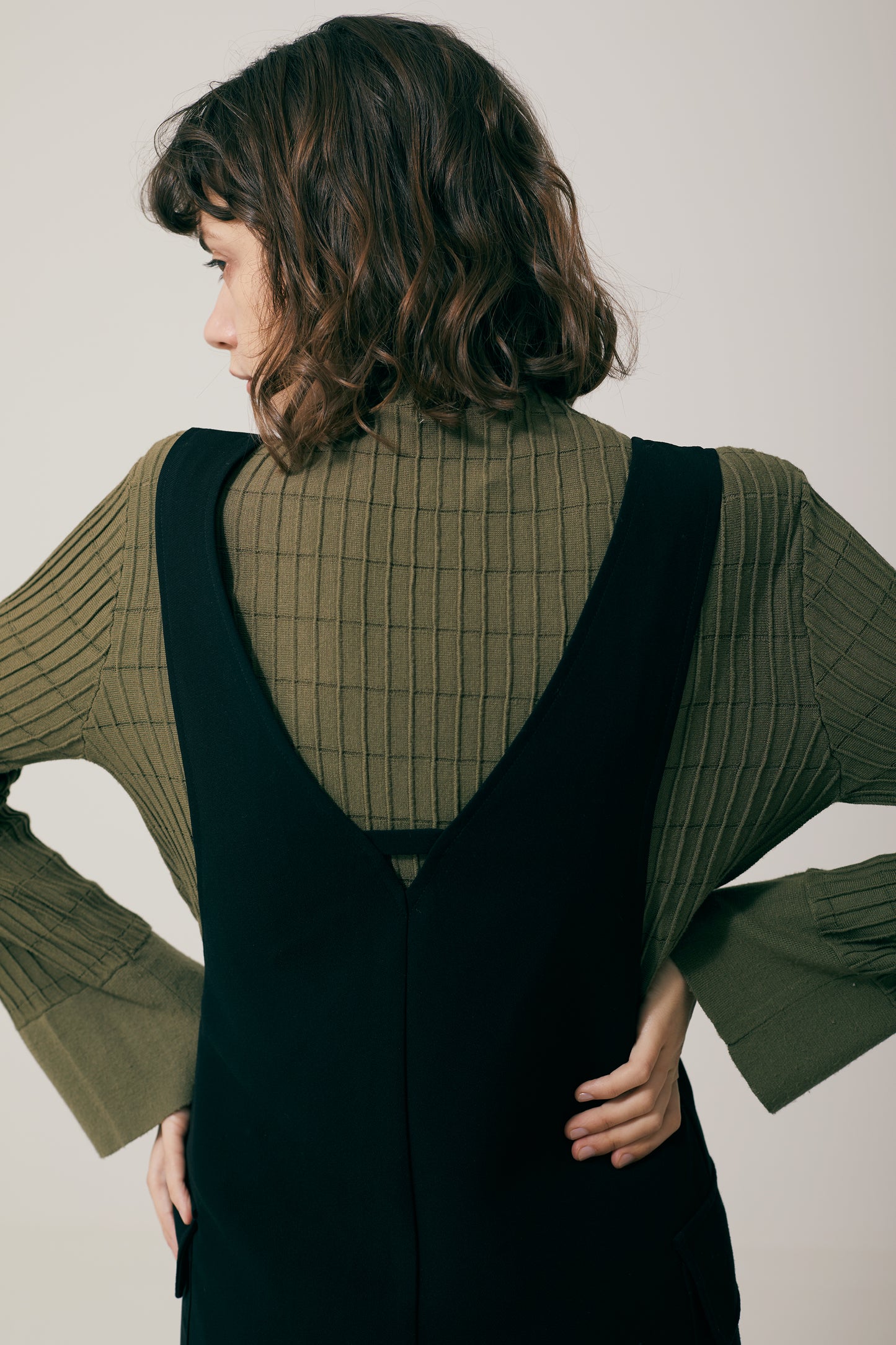 vertical patten turtle knit