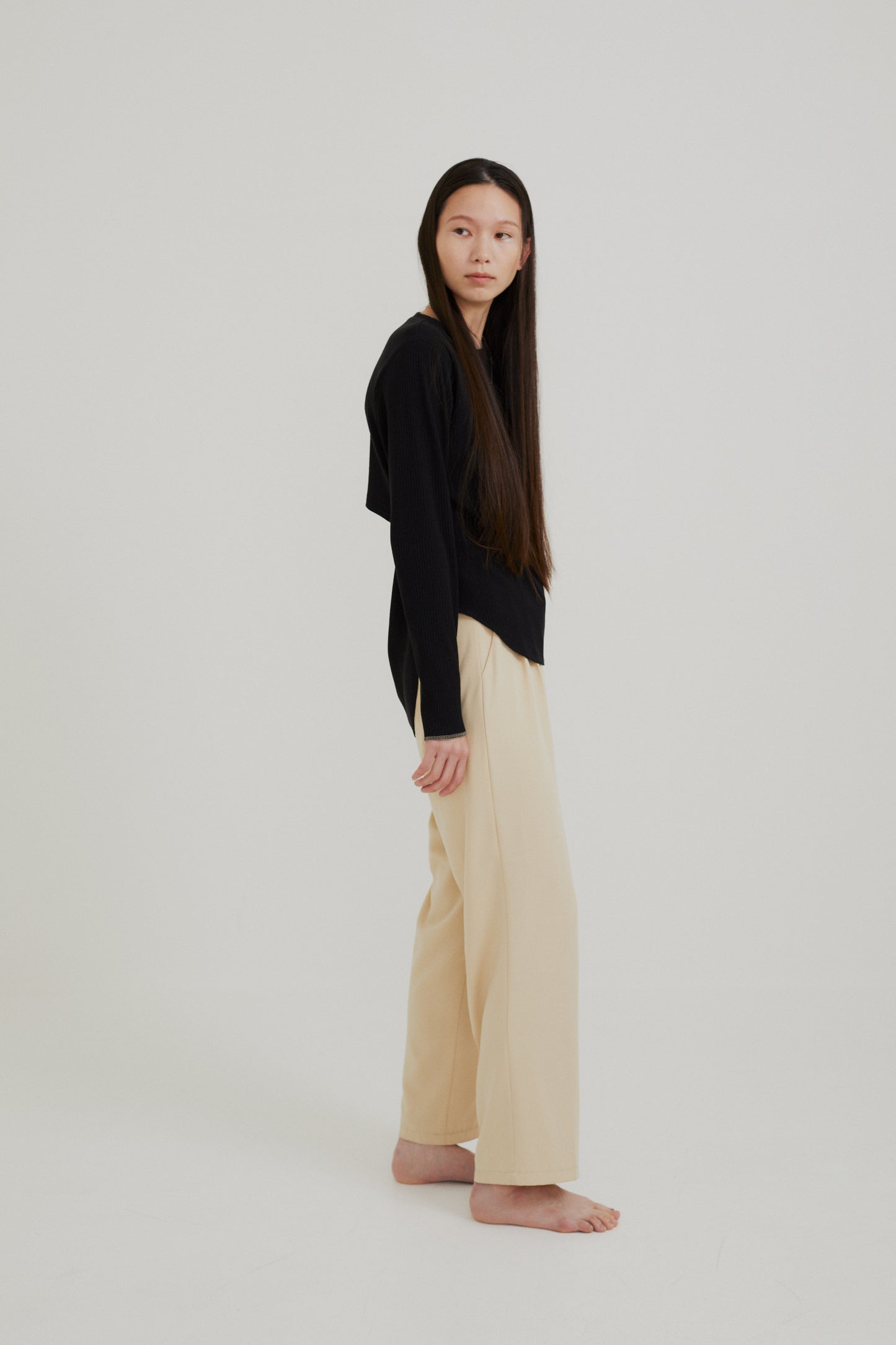 <Re stock > basic asymmetry pants